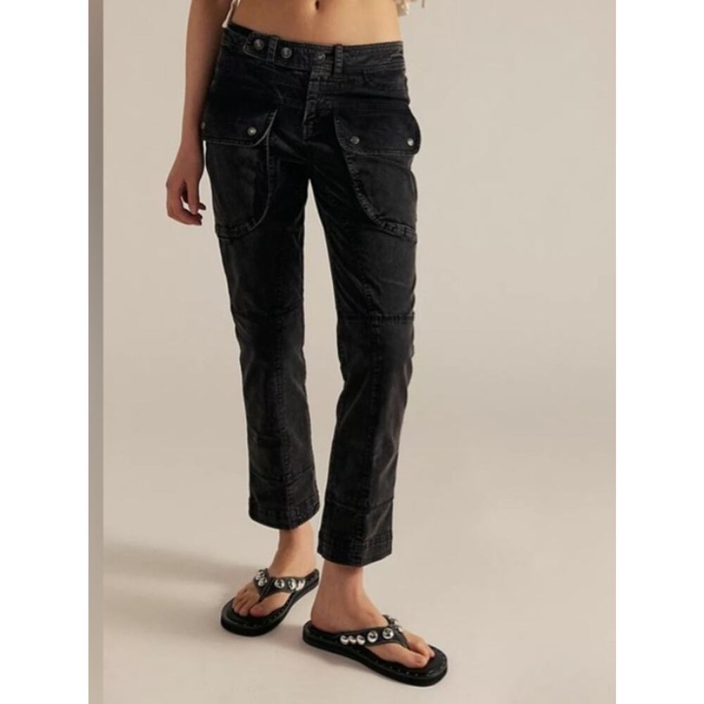 Free People We The Free Hot In It Moto Pants in Black sz 10
